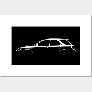 Subaru Impreza WRX Wagon (GG 2005) Silhouette Posters and Art